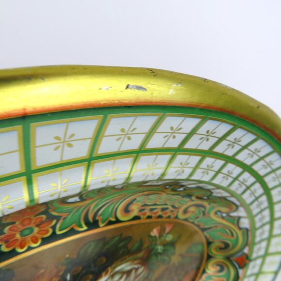 Vintage Daher Decorated Ware Tin Tray Floral Fruit Still Life Made in England - Picture 11 of 12